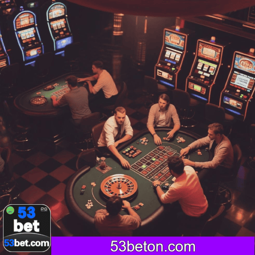 Imagem promocional do cassino online da 53BET mostrando jogos ao vivo